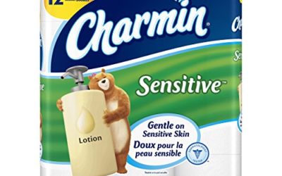 Charmin Sensitive Toilet Double Paper Rolls, 12 Count