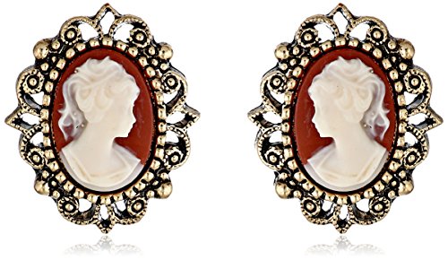 1928 Jewelry Vintage-Inspired Escapade Button Earrings