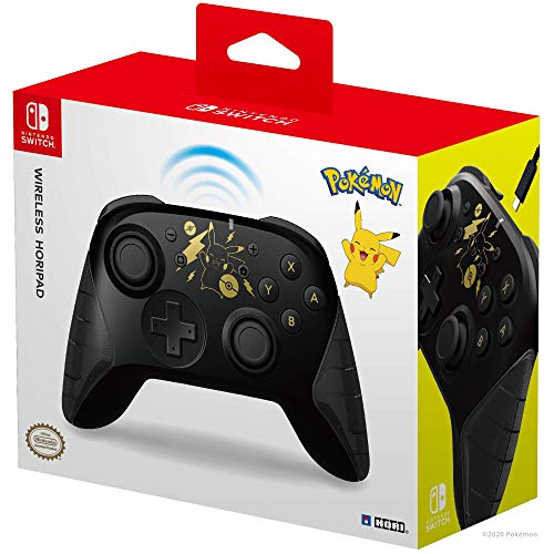 Hori Nintendo Switch Wireless HORIPAD (Pokemon: Black & Gold Pikachu) By – Officially Licensed By Nintendo and the Pokemon Company International – Nintendo Switch
