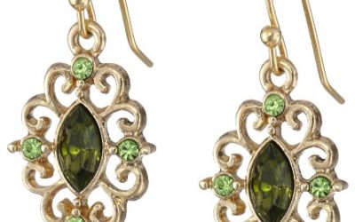 1928 Jewelry Swirly Antique Filigree Earrings