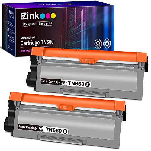 E-Z Ink (TM) Compatible Toner Cartridge Replacement for Brother TN660 TN630 High Yield to use with HL-L2380DW HL-L2300D HL-L2340DW MFC-L2680W MFC-L2740DW MFC-L2685DW Printer (Black, 2 Pack)