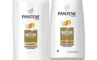 Pantene Moisturizing Shampoo and Conditioner for Dry Hair, Daily Moisture Renewal, Bundle Pack