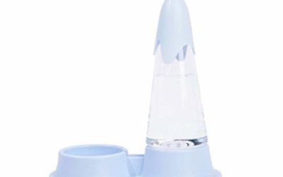 N / A Environmentally Friendly Resin Cats Bowl Protection Cervical Spine Dog Basin Rounded Anti-Knock Simple disassembly pet Products-Blue