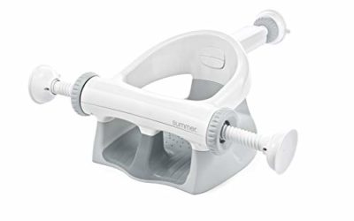 Summer My Bath Seat Soft Support (Gray) – Contoured Bath Seat for Children Transitioning to The Adult Bathtub – Features Drain Holes, Sure & Secure Suction Cups, and Spacious Open-Side Design