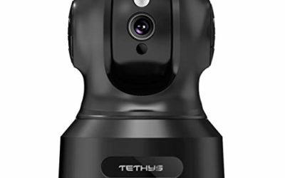 TETHYS Wireless Security Camera 1080P Indoor [Work with Alexa] Pan/Tilt WiFi Smart IP Camera Dome Surveillance System w/Night Vision,Motion Detection,2-Way Audio,Cloud for Home,Business, Baby Monitor