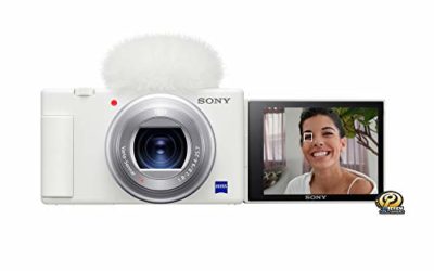 Sony ZV-1 Camera for Content Creators and Vloggers, White, Compact (DCZV1/W)