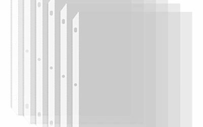 Medium Weight Clear Sheet Protectors, Sooez Page Protectors for 8.5×11 Binder Sheets, Protect & Organize Documents Easily, Top Loading Paper Protector Acid Free Letter Size, 50 Pack