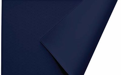 Gorilla Grip Silicone Pet Feeding Mat, Easy Clean, Large, 32×24, Dishwasher Safe, Waterproof, Raised Edges, Pets Placemat Tray Mats to Stop Dog and Cat Food Spills and Water Bowl Messes, Navy