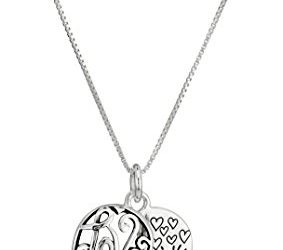 Sterling Silver "My Daughter My Love" Heart Pendant Necklace