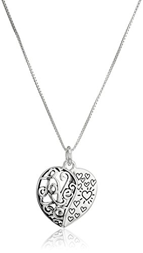 Sterling Silver "My Daughter My Love" Heart Pendant Necklace