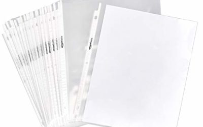 AmazonBasics Clear Sheet Protector for 3 Ring Binder, 8.5" x 11" – 100-Pack