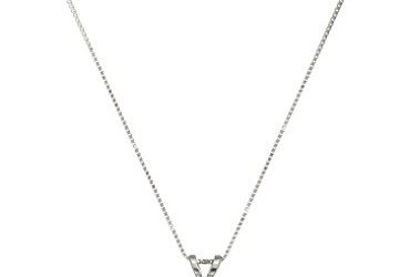 14k White Gold 10mm Round Cubic Zirconia Solitaire Pendant Necklace (3.75 carat, Diamond Equivalent), 18"