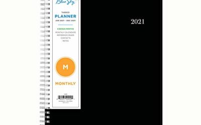 Blue Sky 2021 Monthly Planner, Flexible Cover, Twin-Wire Binding, 8" x 10", Enterprise (124099)
