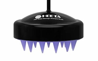 Hair Shampoo Brush, Heeta Scalp Care Hair Brush with Soft Silicone Scalp Massager (Black)