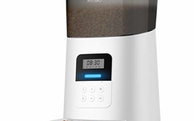 PETLIBRO Automatic Cat Feeder, 6L Auto Pet Cat Dry Food Dispenser with Clog-Free Design, Low Food LED Indication, 0-50 Portion Control for 1-6 Meals Daily, 10s Voice Recorder for Small & Medium Pets