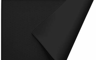 Gorilla Grip Silicone Pet Feeding Mat, Easy Clean, Large, 32×24, Dishwasher Safe, Waterproof, Raised Edges, Pets Placemat Tray Mats to Stop Dog and Cat Food Spills and Water Bowl Messes, Black