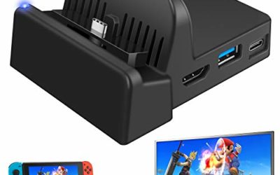 Ponkor Docking Station for Nintendo Switch, Charging Dock 4K HDMI TV Adapter Charger Set Good Replacement compatible with Official Nintendo Switch Dock (Upgraded System)