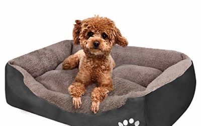 PUPPBUDD Pet Dog Bed for Medium Dogs(XXL-Large for Large Dogs),Dog Bed with Machine Washable Comfortable and Safety for Medium and Large Dogs Or Multiple (L-Small-27.6''x19.7'', Grey)