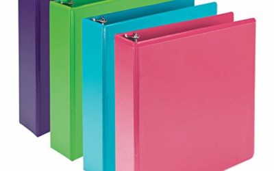 Samsill Earth&rsquo;s Choice Biobased Durable 3 Ring Binders, Fashion Clear View 2 Inch Binders, Up to 25% Plant Based Plastic, Assorted 4 Pack (MP48669)
