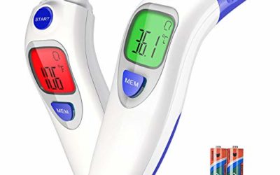 Besyoyo Thermometer for Adults, Non-Contact Digtal Infrared Forehead and Ear Thermometer for Fever, Fast and Accurate Thermometer with Fever Alarm for Kids & Adults