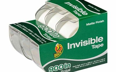 Duck Brand Matte Finish Invisible Tape Gift Wrap Dispenser 3-Pack, Clear, 0.75 x 300 Inches
