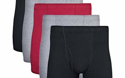 Gildan mens Covered Waistband Multipack Boxer Briefs, Mixed Garnet (5 Pack), Medium US