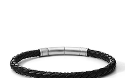Fossil Men's Black Skinny Braid Bracelet