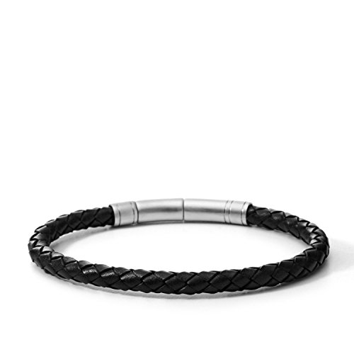 Fossil Men's Black Skinny Braid Bracelet