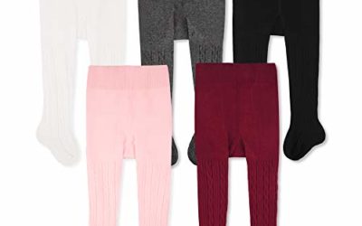 CozyWay Baby Girls Tights Cable Knit Leggings Stockings Cotton 1/3/4/5 Pack Pantyhose Infants Toddlers 0-4t