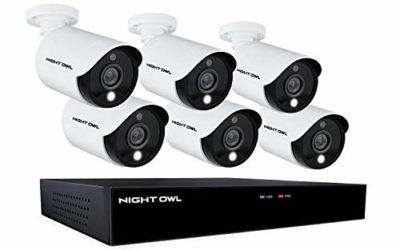 Night Owl CCTV Video Home Security Camera System with 6 Wired 5MP HD Indoor/Outdoor Cameras with Night Vision (Expandable up to a Total of 8 Wired Cameras) and 1TB Hard Drive