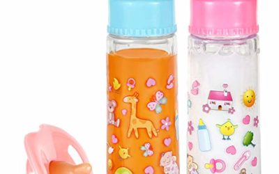 Exquisite Buggy My Sweet Baby Disappearing Magic Bottles – Includes 1 Milk, 1 Juice Bottle with Pacifier for Baby Doll (Colorful)