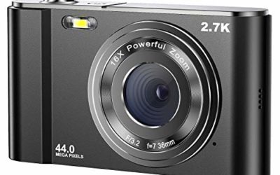 Digital Camera 2.7K Ultra HD Mini Video Camera 44MP 2.8 Inch LCD Rechargeable Students Compact Camera Pocket Camera with 16X Digital Zoom YouTube Vlogging Camera for Kids,Adult,Beginners (Black)