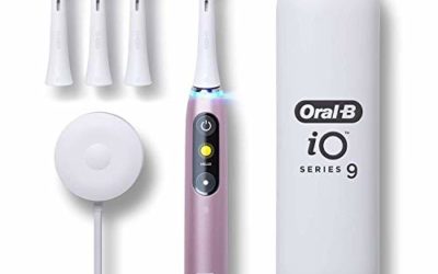 Oral-B iO Series 9 Electric Toothbrush With 4 Brush Heads, Rose Quartz