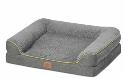 Bedsure Orthopedic Memory Foam Dog Bed – Dog Sofa with Removable Washable Cover & Waterproof Liner, Couch Dog Beds for Small, Medium, Large Pets up to 50/75/100 lbs