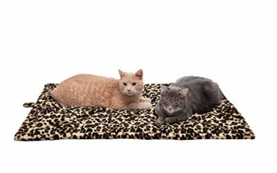 Furhaven Pet Dog Bed Heating Pad – ThermaNAP Quilted Faux Fur Insulated Thermal Self-Warming Pet Bed Pad for Dogs and Cats, Leopard Print, Large