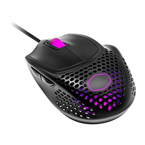 Cooler Master MM720 Black Matte Lightweight Gaming Mouse with Ultraweave Cable, 16000 DPI Optical Sensor, RGB and Unique Claw Grip Shape