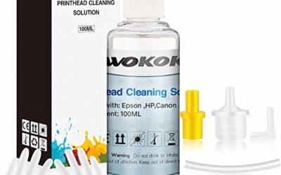 WOKOK Printhead Cleaner Kit | Printhead Cleaning Kit | for Inkjet Printers HP/Brother/Epson/Canon WF-7710 WF-3640 7620 8600 8610 8620 WF-2750 WF-2650 ET-2750 ET-2650 C88 Liquid Printers Nozzle（100ml）