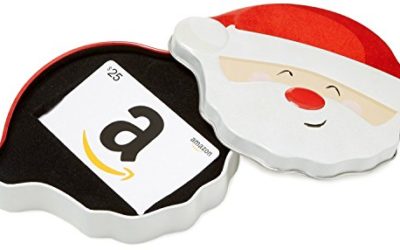 Amazon.com $25 Gift Card in a Santa Smile Tin