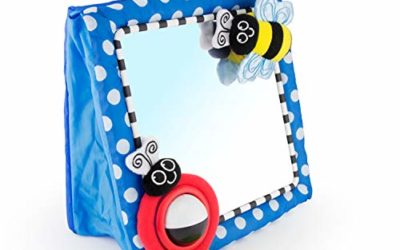 Sassy Tummy Time Floor Mirror | Developmental Baby Toy | Newborn Essential for Tummy Time | Great Shower Gift