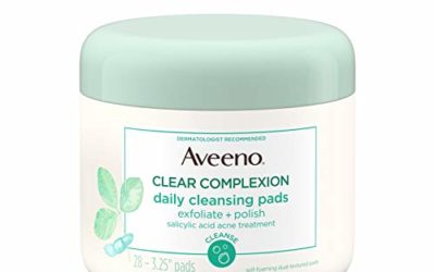 Aveeno Clear Complexion Daily Facial Cleansing Pads with Salicylic Acid Acne Treatment, 28 ct