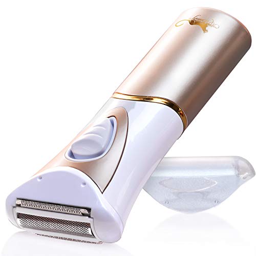 IQ Beauty Body Ladies Shaver – Compact Multi-Functional Stainless Steel 3-Blade Electric Razor for Women – Wet and Dry Smooth Glide Electric Shaver – Hypoallergenic Waterproof Womens Electric Razor