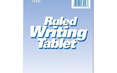 Roaring Spring Paper Products Writing Tablet, 6 x 9 Inches, 100 Sheets, Wide, White (ROA63046)