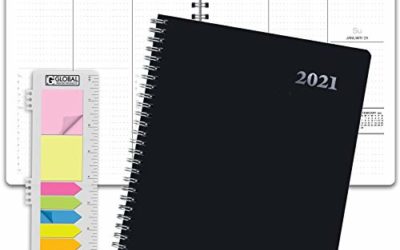 2021 Planner 8.5"x11" Monthly & Weekly – 14 Months (November 2020 Through December 2021) – Professional, Simple, Easy-to-Use Design. Black Vinyl Covers for Extra Protection