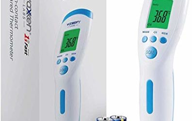 Vaxxen Labs No Touch Infrared Forehead Thermometer – Calibrated Accuracy for Clinical and Medical Use – 1 Second Readings with Auto Power Off – Non Contact Temperature Scanner for Adults, Kids, Baby