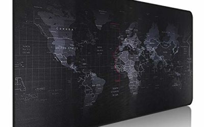 EFISH Large Gaming Mouse Map Pad,with Non-Slip Base,Waterproof and Foldable Pad,Extended XXL Size,35.4X15.75 Inches,Desktop Pad Suitable for Gamers,Suitable for Desktop,Office and Home,Black.