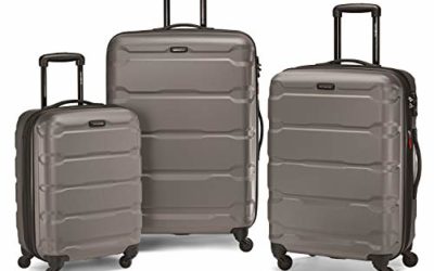 Samsonite Omni PC Hardside Expandable Luggage with Spinner Wheels, Silver, 3-Piece Set (20/24/28)