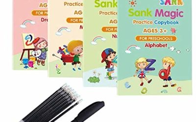 Magic Practice Copybook, Number Tracing Book for Preschoolers with Pen, Magic Calligraphy Copybook Set Practical Reusable Writing Tool for Age 3-5 Calligraphy Simple Hand Lettering