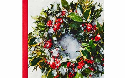 Hallmark Boxed Christmas Cards, Snowy Wreath (40 Cards and Envelopes)
