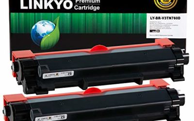 LINKYO Compatible Toner Cartridge Replacement for Brother TN760 TN730 (2-Pack, High Yield, Design V3)
