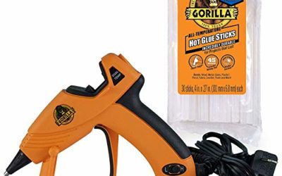 Gorilla Dual Temp Mini Hot Glue Gun Kit with 30 Hot Glue Sticks, (Pack of 1)